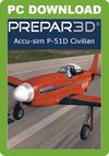 A2A Simulations Accu-sim P-51D Civilian (for P3D v4/v5 Academic)
