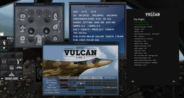 Avro Vulcan B Mk. 2, K.2 and MRR (for X-Plane 11)
