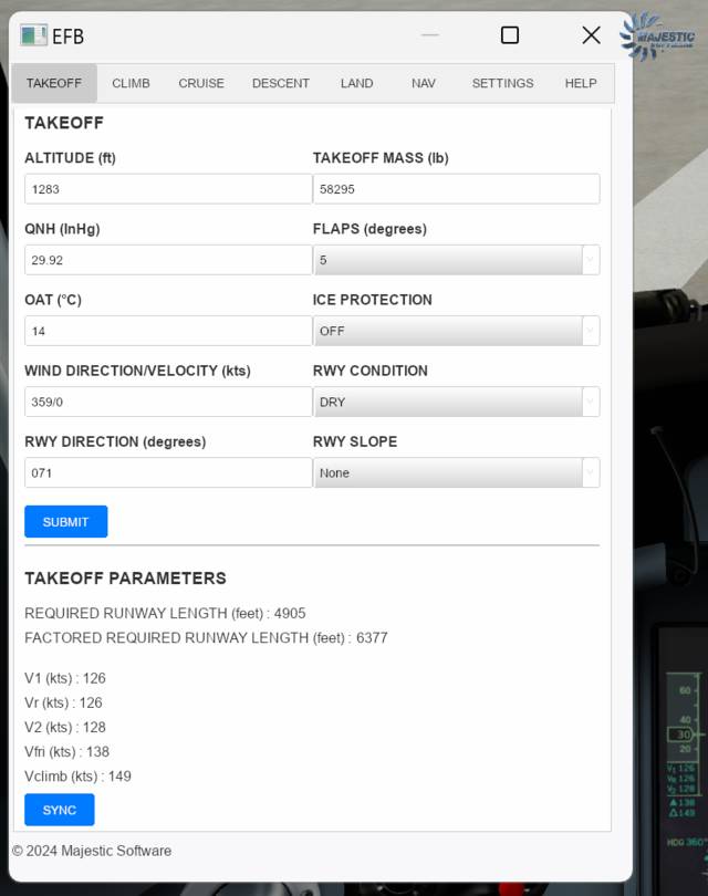 Majestic Software MJC8-Q400 EFB