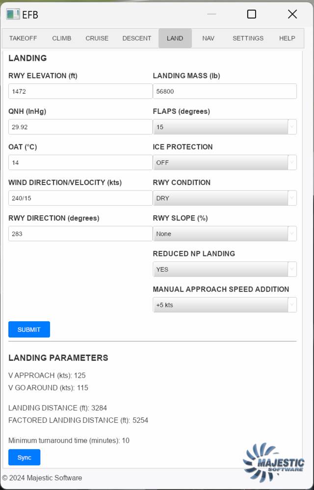 Majestic Software MJC8-Q400 EFB