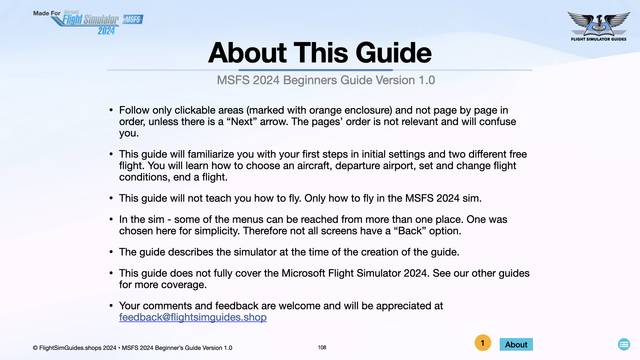 MSFS 2024 Beginner's Quick Guide